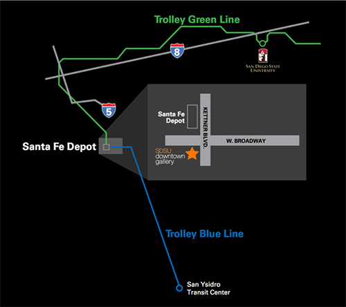 gallery location in relation to trolley